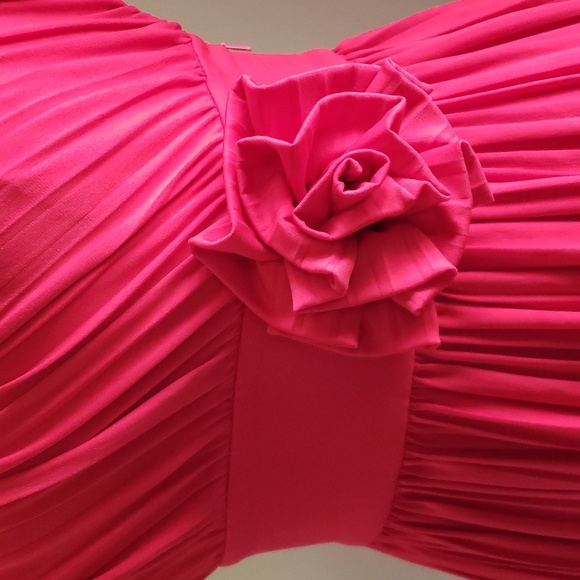 Pleated Rose Detail Dress - Picture 4 of 8